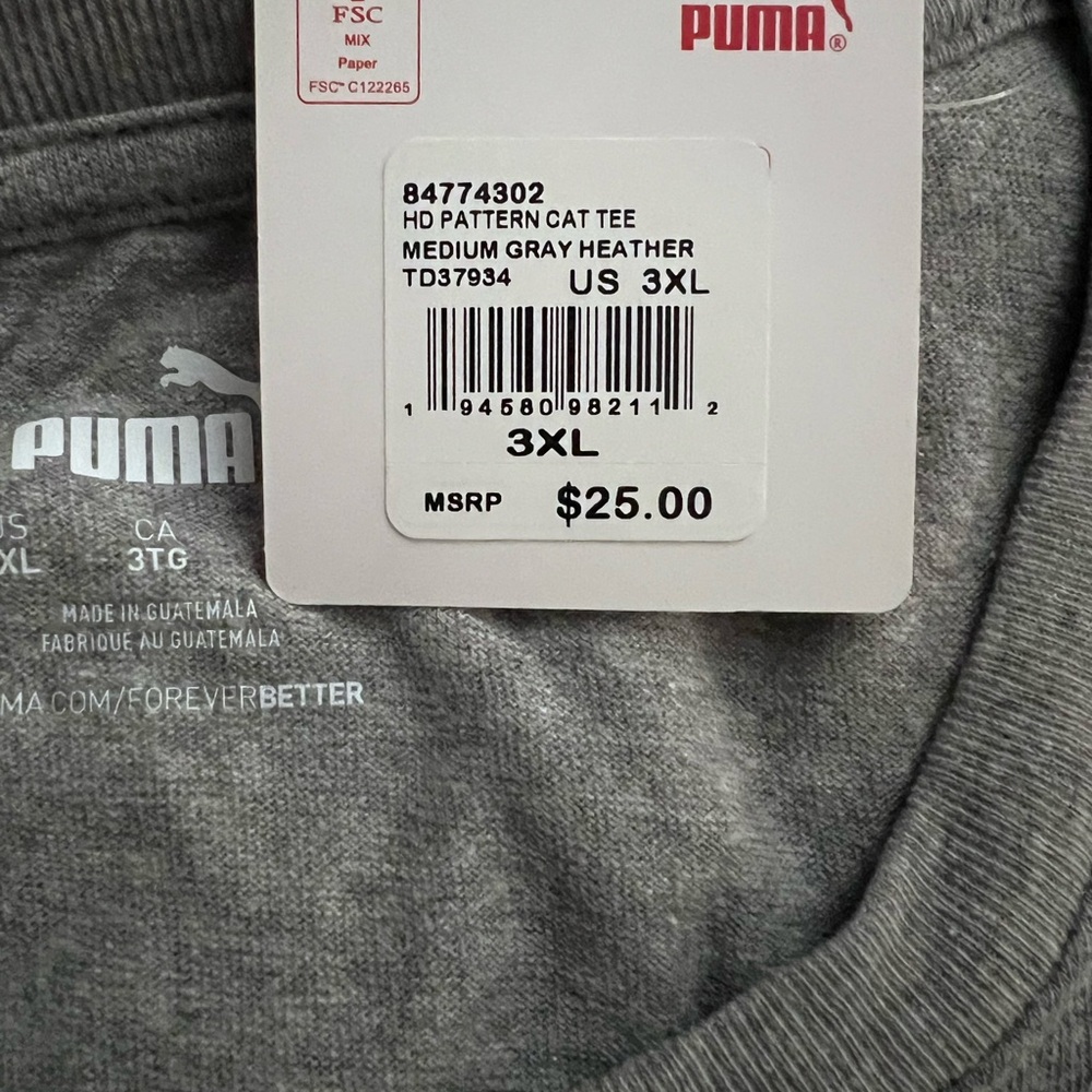 PUMA Men's Gray T-Shirt